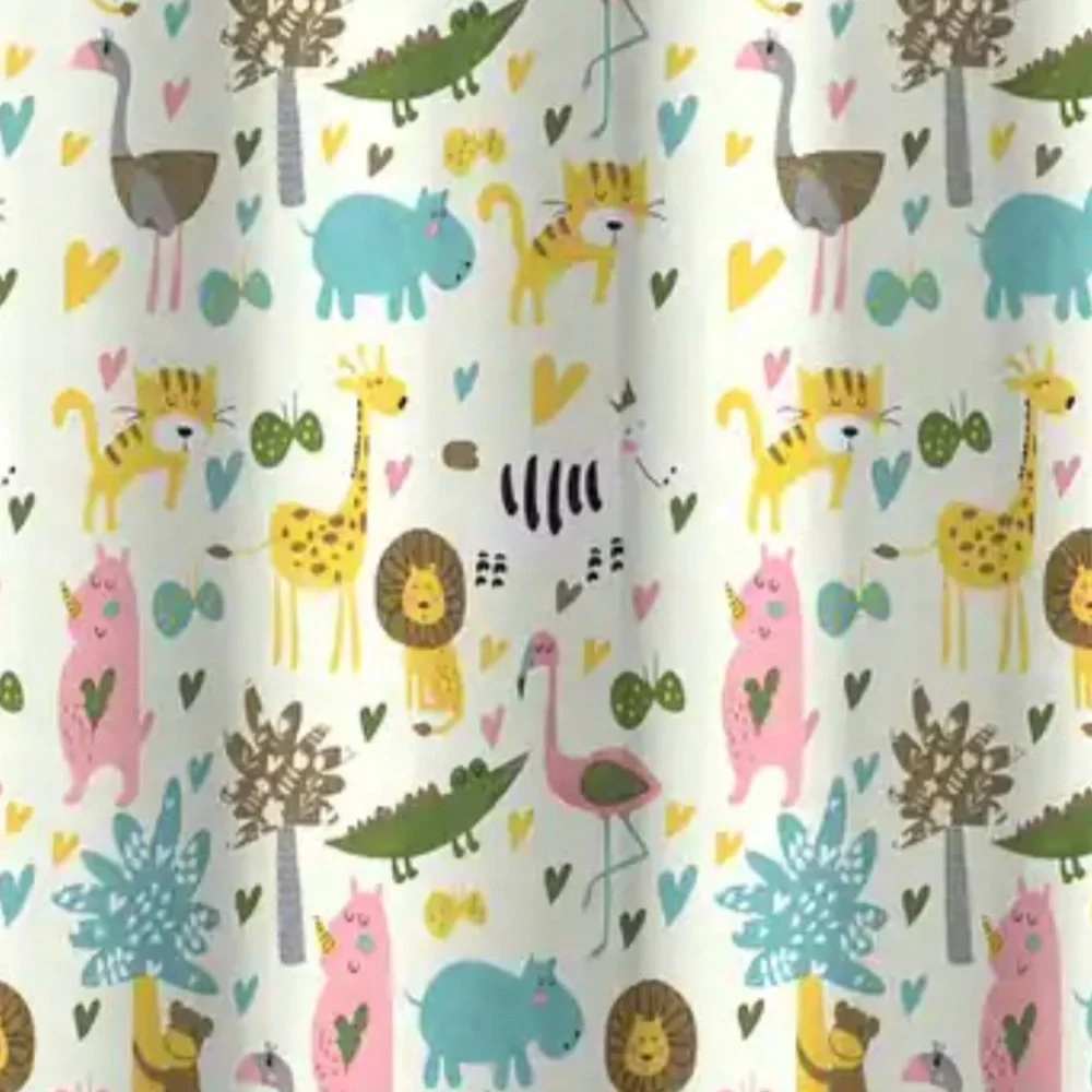 Eclipse Jungle Party set of 2 window valances each 42” by 18” long. New